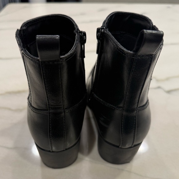 Old Navy Ankle Boots Size 8 Black Faux Leather - Picture 8 of 15